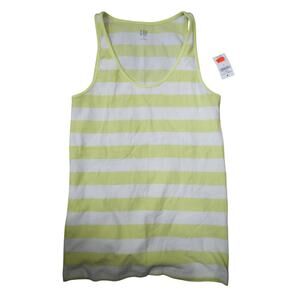 Gap Yellow White Tank Top Sz S Tagged